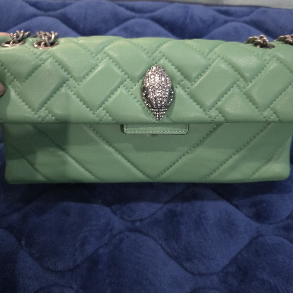 Elegant Green Quilted Clutch